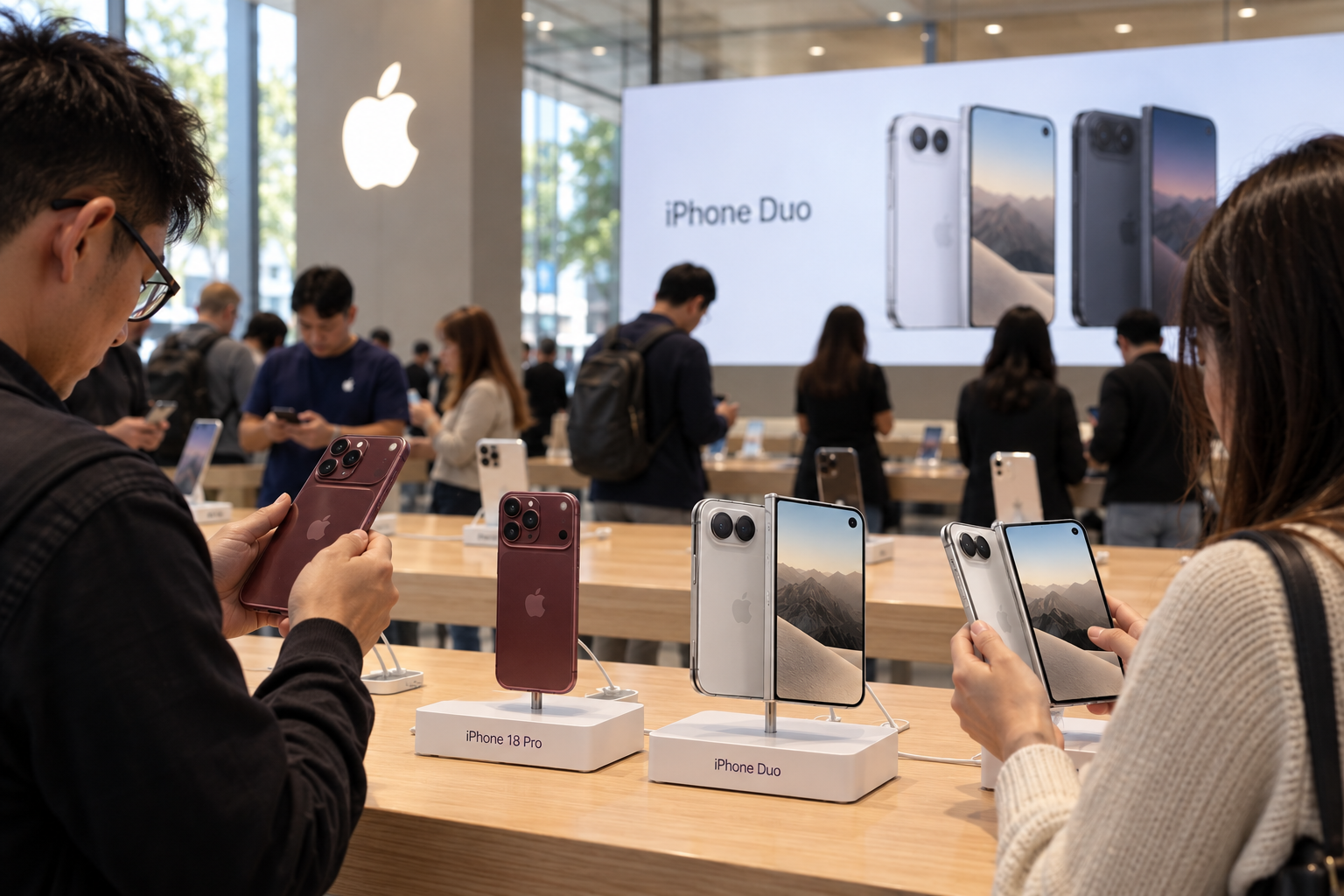 Apple stock hits record as iPhone Duo demand soars, but Wall Street warns